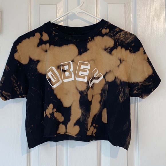 Obey Tops - cropped obey shirt